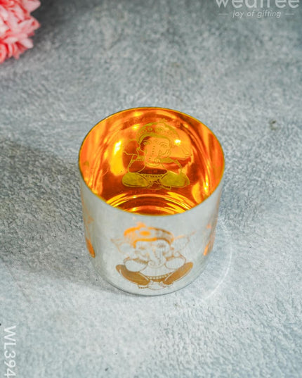 Ganesha Engraved Candle Holder - Wl3944 Candles & Votives