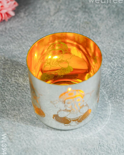 Ganesha Engraved Candle Holder - Wl3944 Candles & Votives