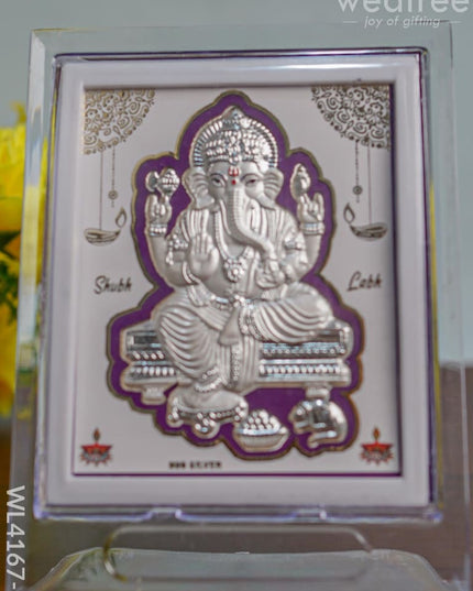 Ganapathi Frame With Stand - Wl4167-2 German Silver Photo