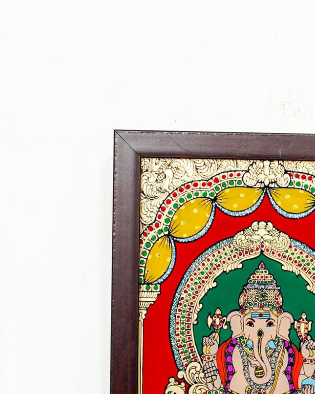 Ganesha Glass Reverse Painting Frame - 8 X 6 Inch Wl4560 Frames