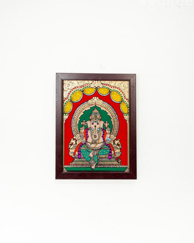 Ganesha Glass Reverse Painting Frame - 8 X 6 Inch Wl4560 Frames