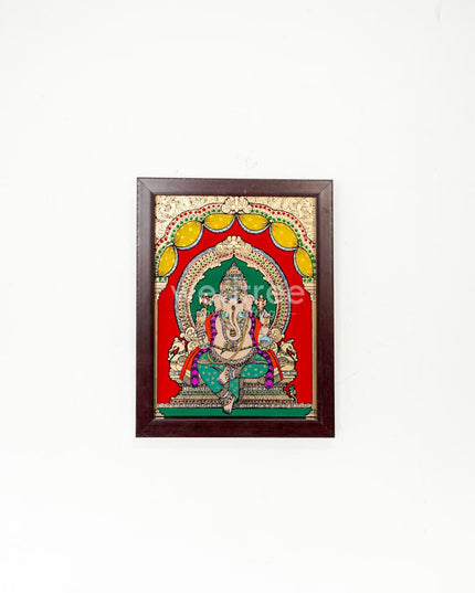Ganesha Glass Reverse Painting Frame - 8 X 6 Inch Wl4560 Frames
