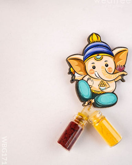 Ganesha Haldi Kumkum Set - WBG1717 - Add-ons