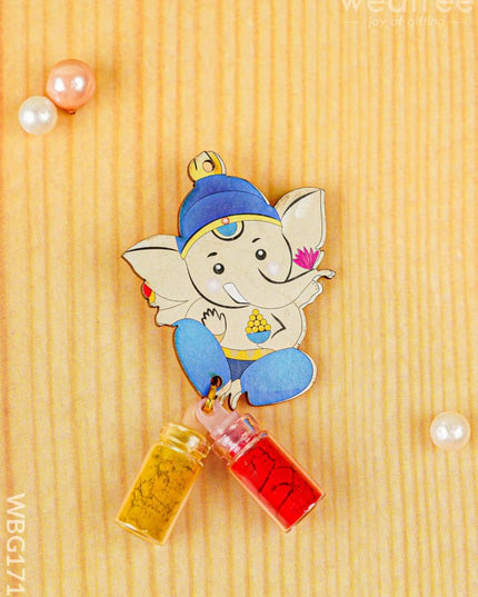 Ganesha Haldi Kumkum Set - WBG1717 - Add-ons