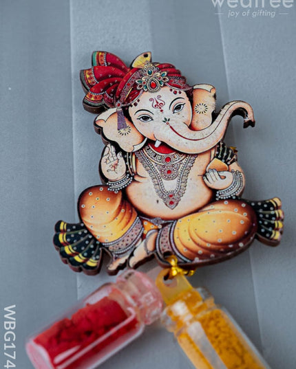 Ganesha Haldi Kumkum Set - WBG1740 - Add-ons