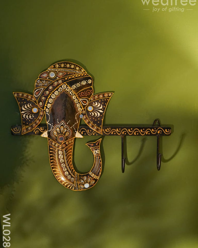 Ganesha Hanger (With Stone Work) - Wl0282 Metal Decor Hanging