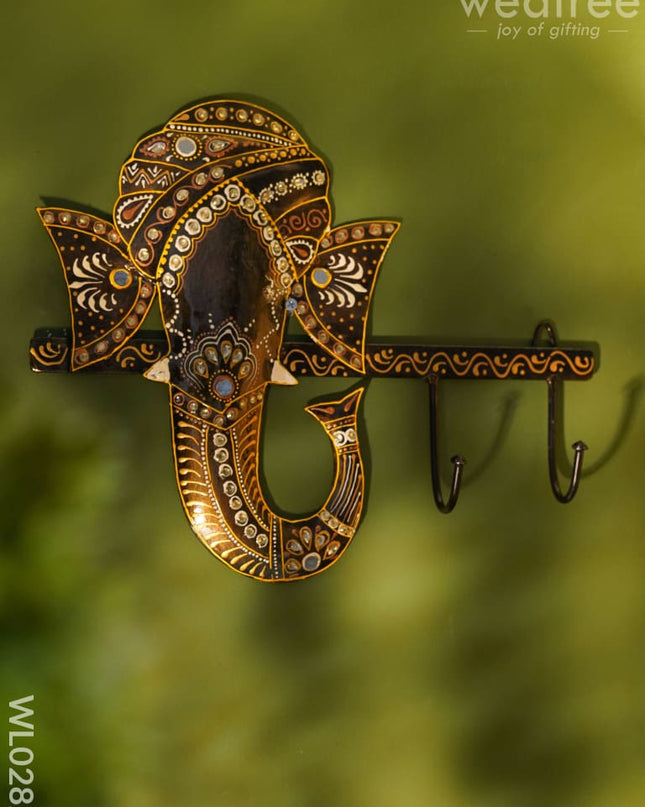 Ganesha Hanger (With Stone Work) - Wl0282 Metal Decor Hanging