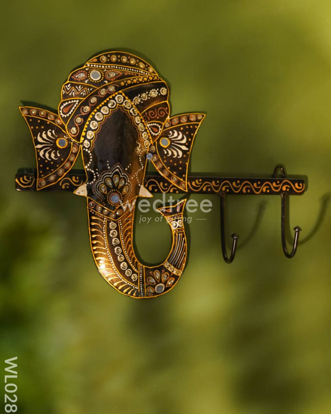 Ganesha Hanger (With Stone Work) - Wl0282 Metal Decor Hanging