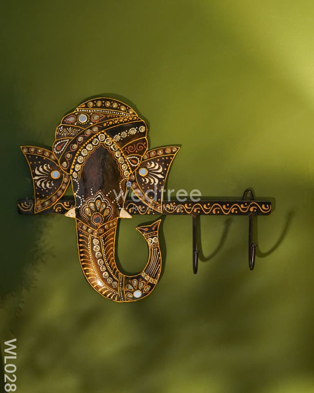 Ganesha Hanger (With Stone Work) - Wl0282 Metal Decor Hanging