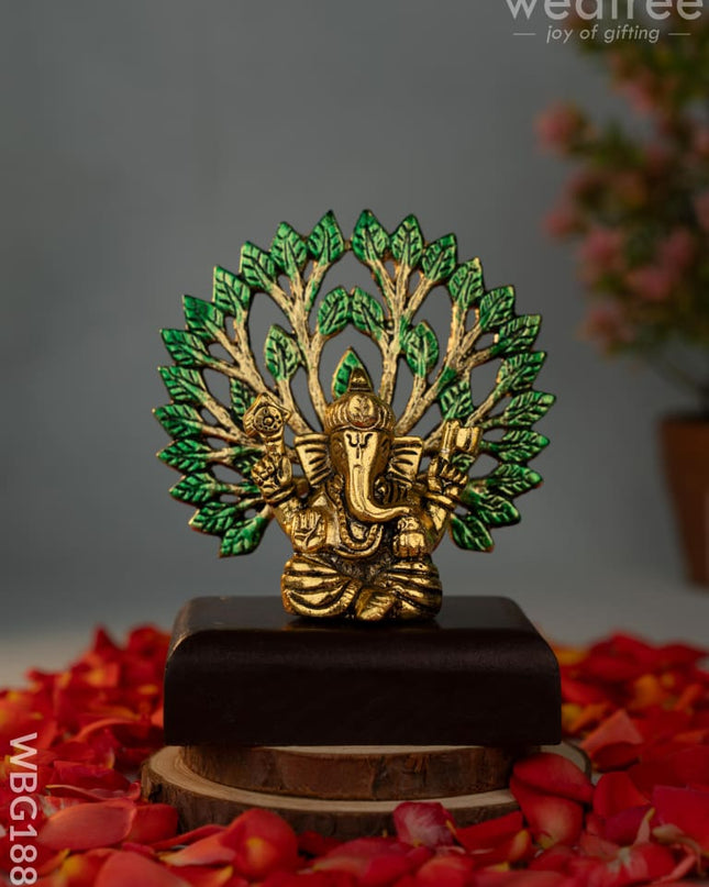 Ganesha Idol - 5 inch - WBG1886 - White Metal Figurine - RG