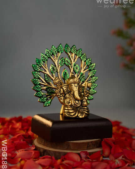 Ganesha Idol - 5 inch - WBG1886 - White Metal Figurine - RG