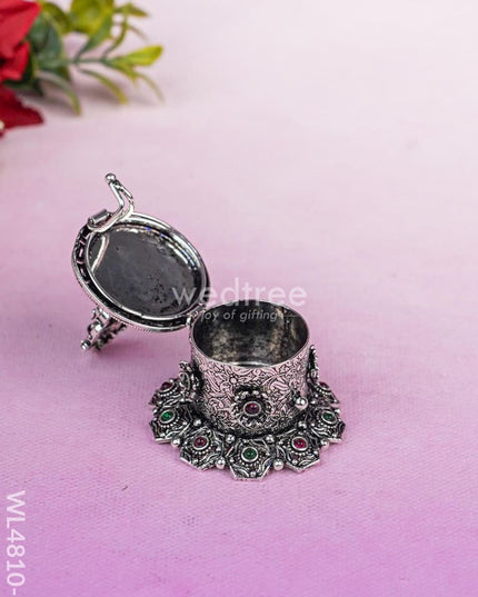Ganesha Kumkum Holder - 2 inch - Silver - WL4810-2 Divine Gifts