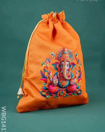 Ganesha String Bag - 11 inch - WBG1417-1 - String Bags
