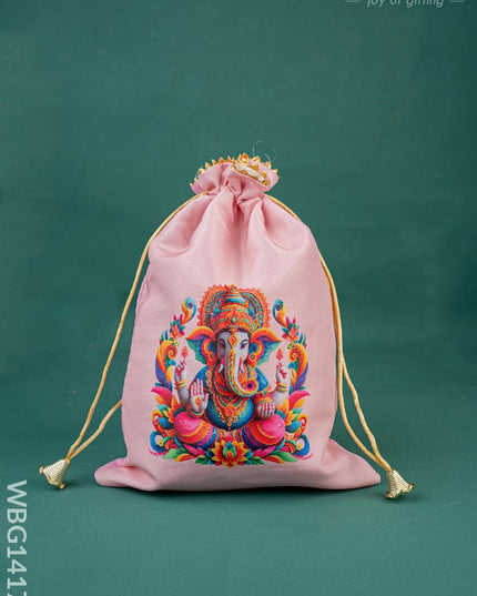 Ganesha String Bag - 11 inch - WBG1417-1 - String Bags