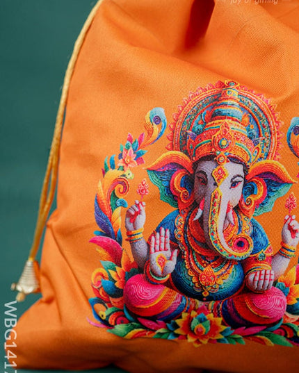 Ganesha String Bag - 11 inch - WBG1417-1 - String Bags