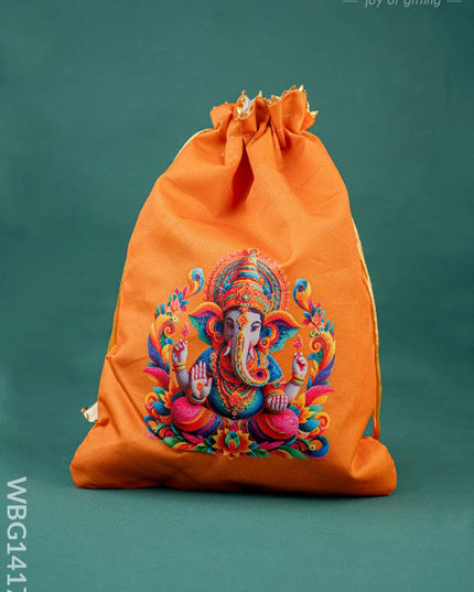 Ganesha String Bag - 11 inch - WBG1417-1 - String Bags
