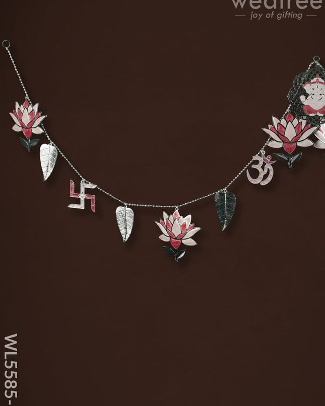 Ganesha Thoran with Lotus - Pink - WL5585-1 - Thorans