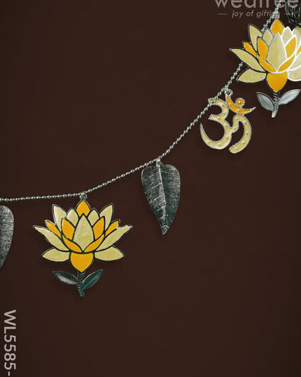Ganesha Thoran with Lotus - Yellow - WL5585-2 - Thorans