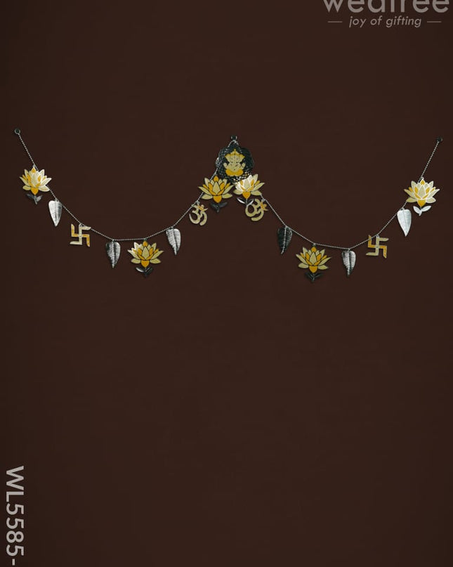 Ganesha Thoran with Lotus - Yellow - WL5585-2 - Thorans