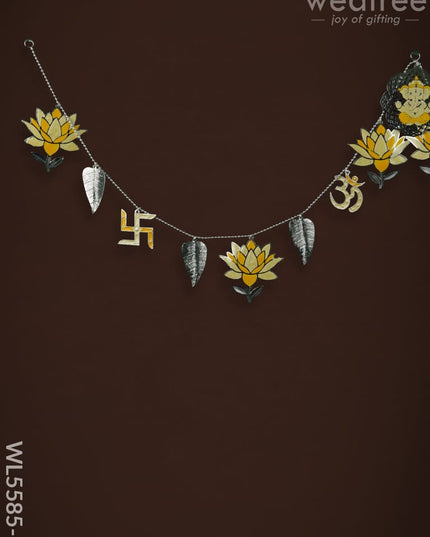 Ganesha Thoran with Lotus - Yellow - WL5585-2 - Thorans