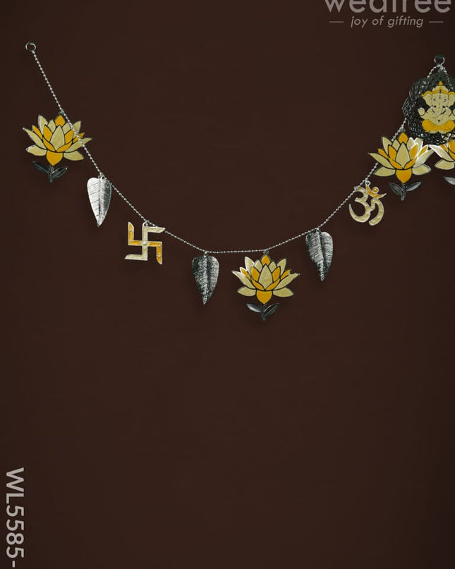 Ganesha Thoran with Lotus - Yellow - WL5585-2 - Thorans