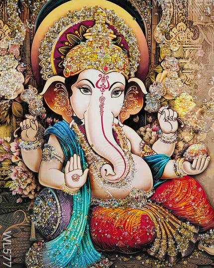 Ganesha Wall Hanging Frame - 26x18 inch - WL5772 - Frames