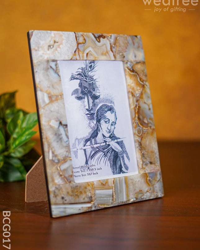 Gemstone Photo Frame - White Bcg0178 Give-Aways