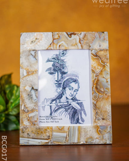Gemstone Photo Frame - White Bcg0178 Give-Aways
