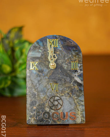 Gemstone Table Clock - Black Bcg0172 Give-Aways