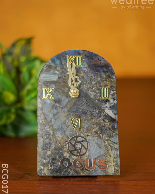 Gemstone Table Clock - Black Bcg0172 Give-Aways