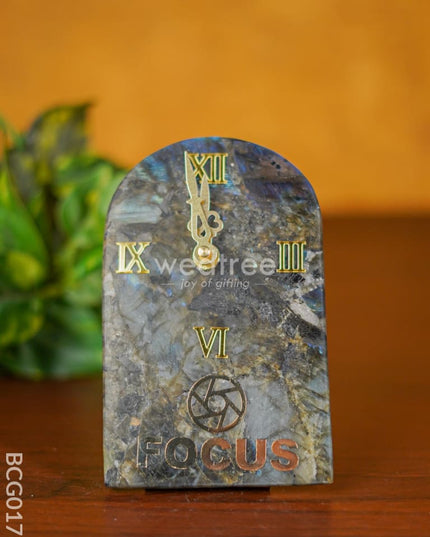 Gemstone Table Clock - Black Bcg0172 Give-Aways