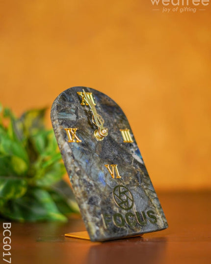 Gemstone Table Clock - Black Bcg0172 Give-Aways