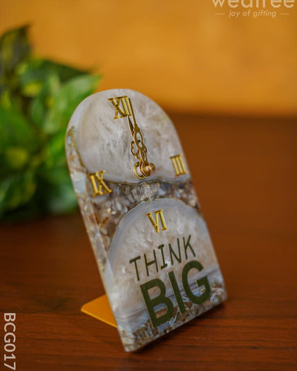 Gemstone Table Clock - Grey Bcg0176 Give-Aways