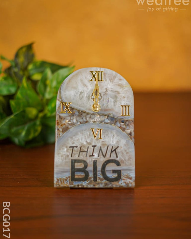 Gemstone Table Clock - Grey Bcg0176 Give-Aways