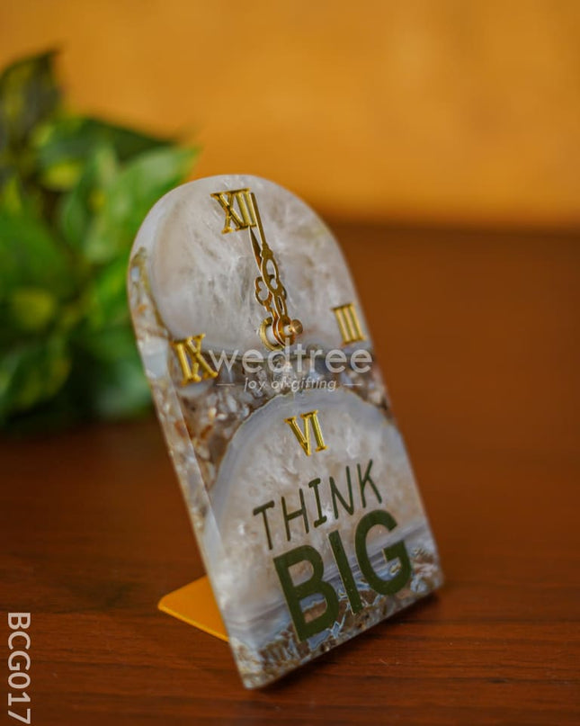 Gemstone Table Clock - Grey Bcg0176 Give-Aways