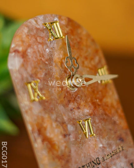 Gemstone Table Clock - Pink Bcg0175 Give-Aways