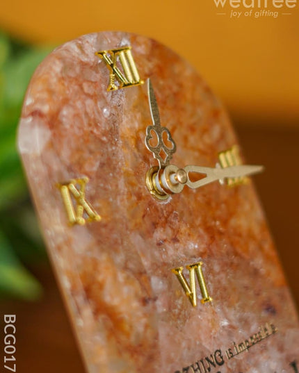 Gemstone Table Clock - Pink Bcg0175 Give-Aways