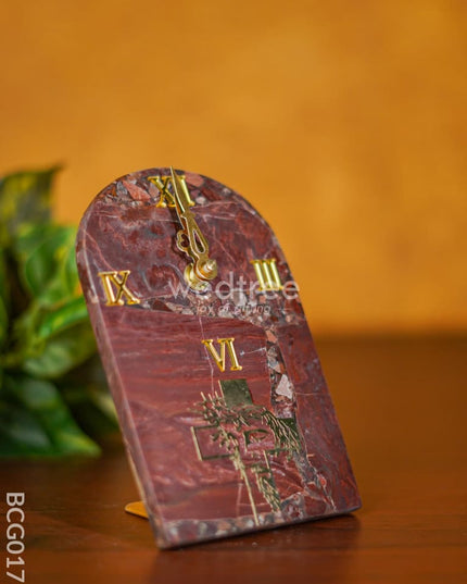 Gemstone Table Clock - Red Bcg0173 Give-Aways