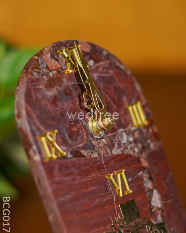 Gemstone Table Clock - Red Bcg0173 Give-Aways