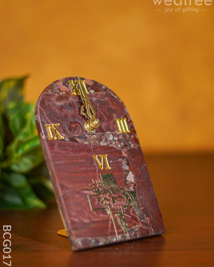 Gemstone Table Clock - Red Bcg0173 Give-Aways