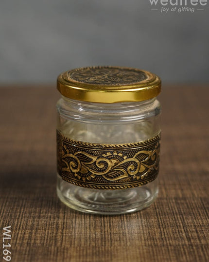 German Oxidised Dry Fruit Box - 4 Jar (7X7) Wl1691