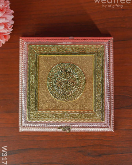 German Oxidised Square Shaped Dry Fruit Box With 4 Partitions Dry Fruit Box