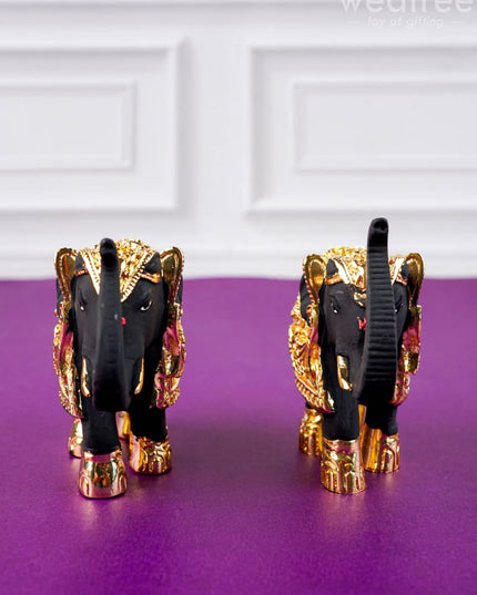 German Silver 3Inch Elephant (Set of 2) - WL0887 - German Silver Figurines