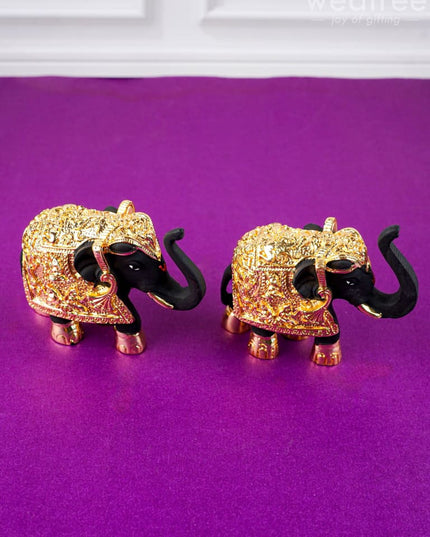 German Silver 3Inch Elephant (Set of 2) - WL0887 - German Silver Figurines