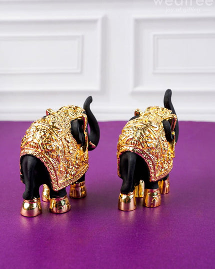 German Silver 3Inch Elephant (Set of 2) - WL0887 - German Silver Figurines