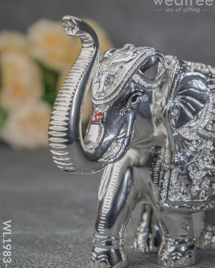 German Silver 6.5 Inches Elephant - Wl1983 Figurines