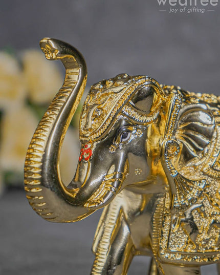 German Silver 6.5 Inches Elephant - Wl1983 Figurines