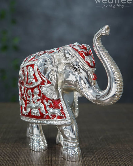 German Silver 6.5 Inches Elephant - Wl1983 Figurines