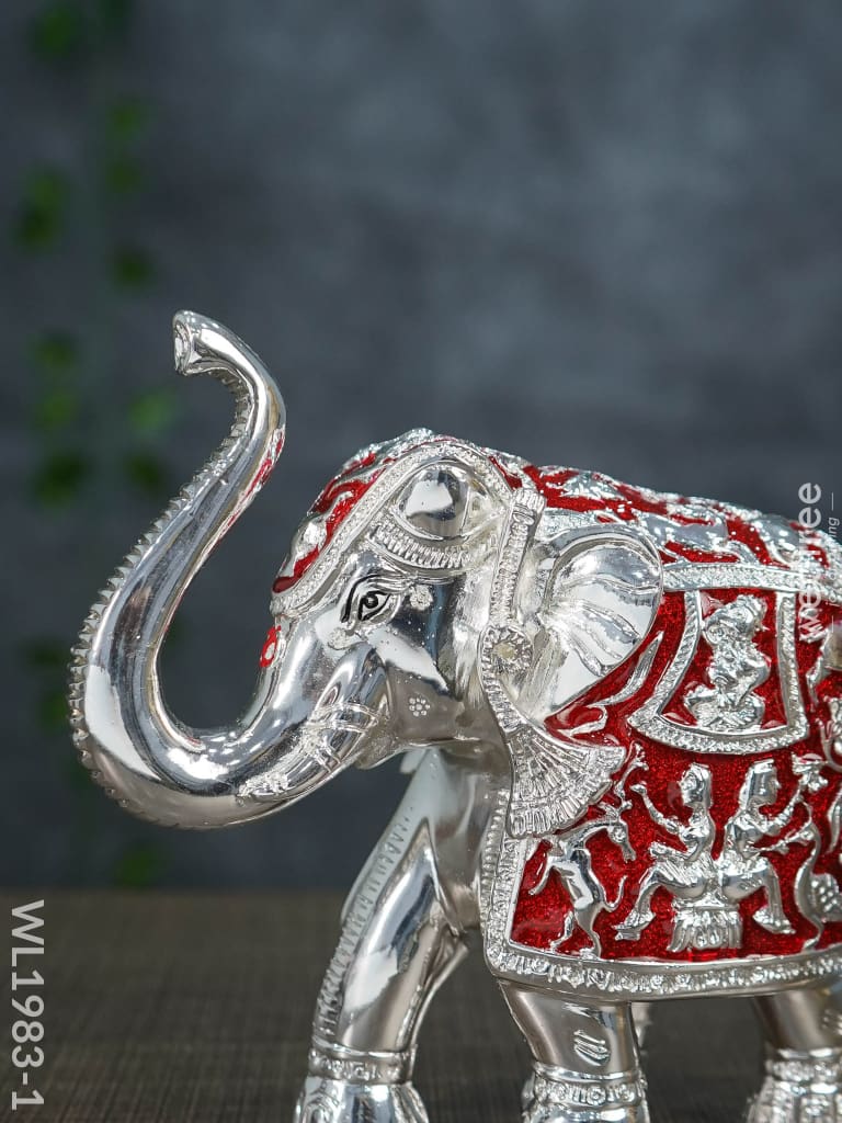 German Silver 6.5 Inches Elephant - Wl1983 Figurines