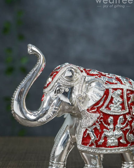 German Silver 6.5 Inches Elephant - Wl1983 Figurines